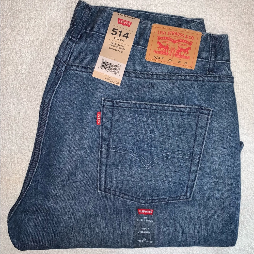 Levi’s 514 Straight Boys Regular Fit Husky Size 20 or 38x29